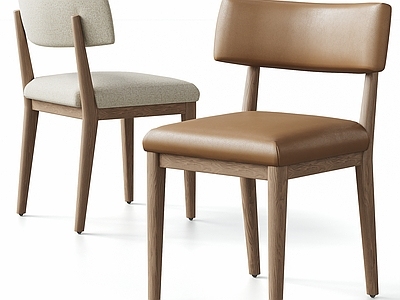 北欧原木餐椅 Calligar 北欧原木餐椅 皮革餐椅 布艺单椅 木椅