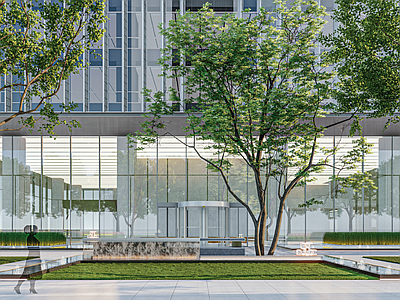 现代法式办公园区景观 办公园区景观