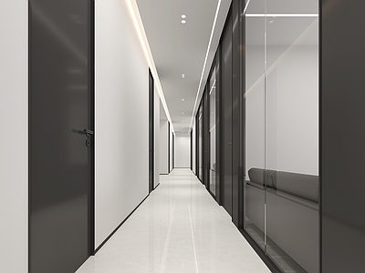 现代走廊 办公走廊 办公走道