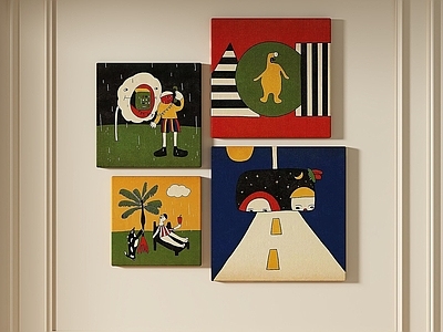 现代复古挂画 书房挂画 客厅挂画 玄关挂画 办公室挂画