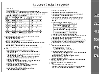 现代设计说明 预应力管桩设计 施工图