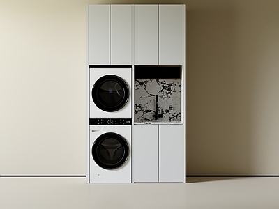 现代中古洗衣机柜 洗衣机 阳台柜 洗衣机柜