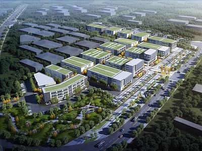 现代简约研发厂房 产业园 办公楼 研发中心