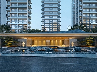 新中式其他公共建筑 西安绿城春熙海棠 示范区 小区入口大门 入口大堂 GOA大象