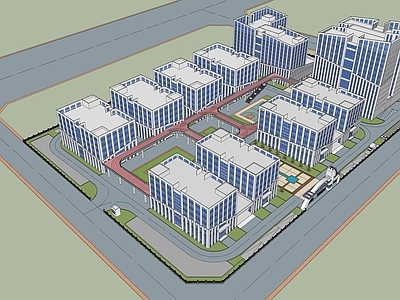 现代其他公共建筑 现代产业园