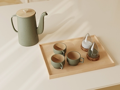 茶具 现代奶油风茶杯 茶壶 茶具组合