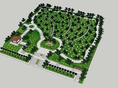 中式景观公园 生命公园