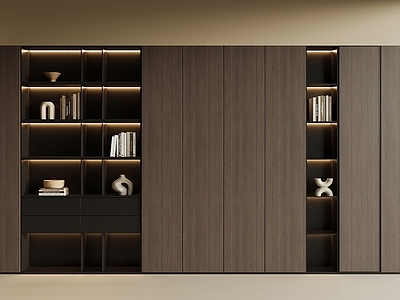 现代意式书柜 书房书柜 成品书柜 办公室书柜 客厅书柜 书柜组合
