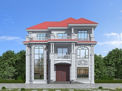 欧式简约独栋别墅 自建房