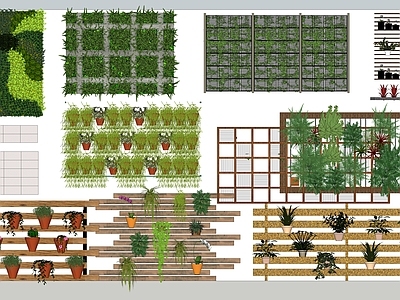 现代景墙 植物墙 绿篱 绿篱背景板 绿篱墙 绿植墙面
