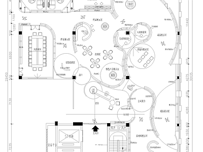 其他展厅 异形展厅平面图 施工图