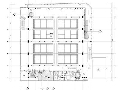 现代体育馆 羽毛球馆 体育馆 施工图