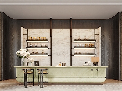 现代意式售楼处 售楼处 售楼处水吧台 酒店 酒店大堂吧 水吧台