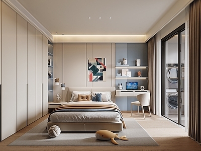 现代简约家居卧室 无主灯卧室