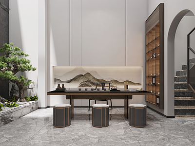 新中式茶室 新中式茶室 地下室