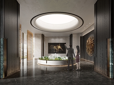 现代售楼处 沙盘区 售楼处沙盘区