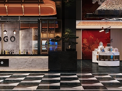 现代新中式足浴店 足浴店大厅