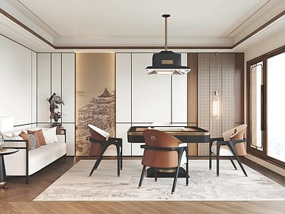 新中式棋牌室 新中式棋牌室 麻将室