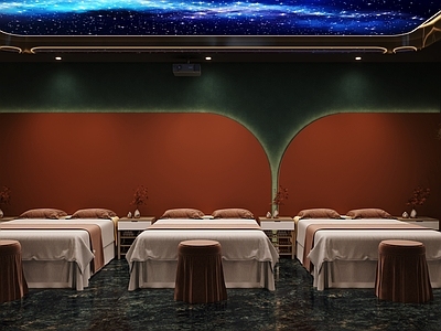 现代新中式足浴店 足浴店包厢