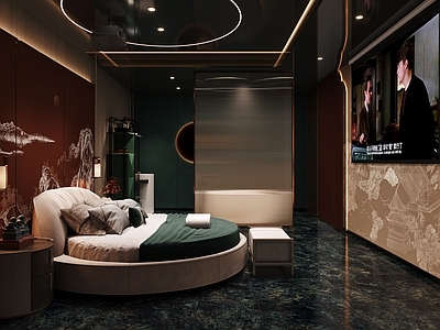 现代新中式足浴店 足浴店包厢 电梯厅