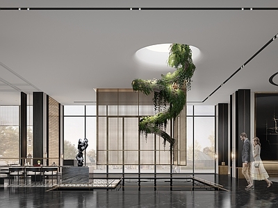 现代售楼处 接待 大堂