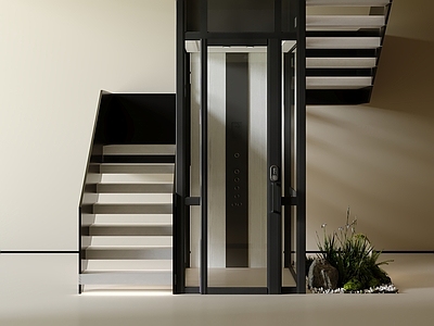 现代简约电梯 楼梯