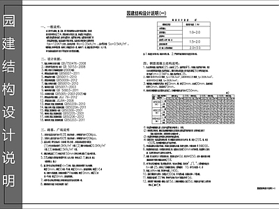 现代设计说明 园建结构说明 施工图