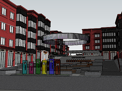 现代新中式其他公共空间 文化街 商业街