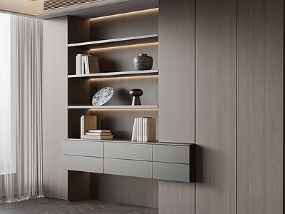 现代意式书柜 现代意式书柜 极简置物柜