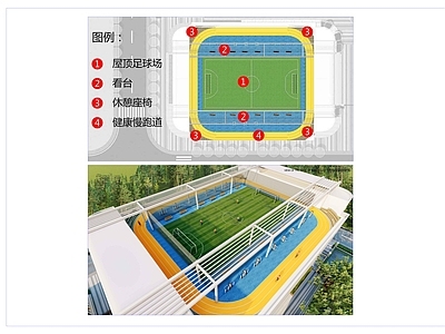 现代其他景观 屋顶花园 足球场 运动场地 屋顶球场 施工图