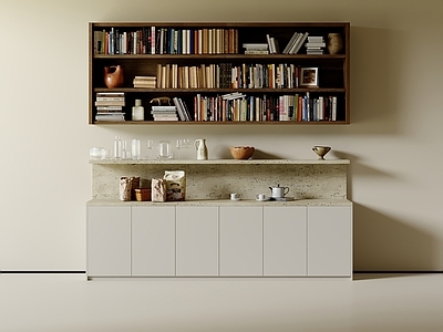 现代中古书柜 餐边柜 摆件柜 边柜 开放书柜