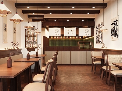 新中式原木奶茶店 新中式 原木 中古