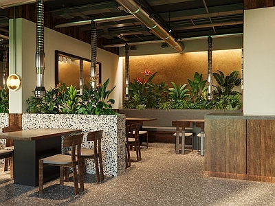 现代工业其他餐饮空间 山野烤肉 山野风 工业风 原木