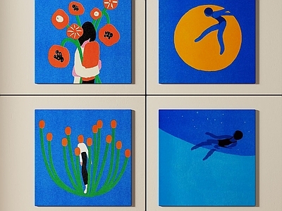 现代简约挂画 女孩房挂画 书房挂画 客厅挂画 玄关挂画 办公室挂画