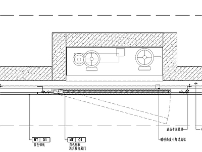 隐形门节点 铝板消火栓暗门 施工图
