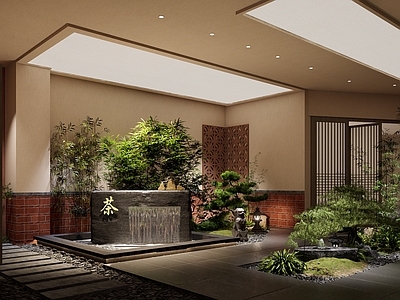 新中式中式茶餐厅 闽南风茶室过道 闽南景观小品 闽南茶室装饰 闽南风榻榻米茶室 闽南发光灯膜