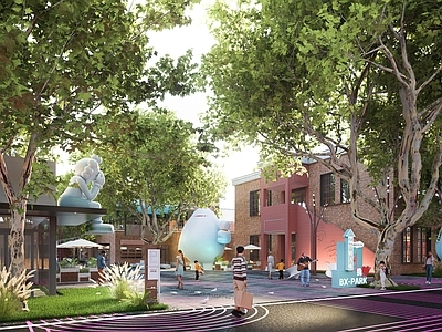 现代橱窗 现代商业美陈 市集装置 潮流市集 厂区改造 文创店铺