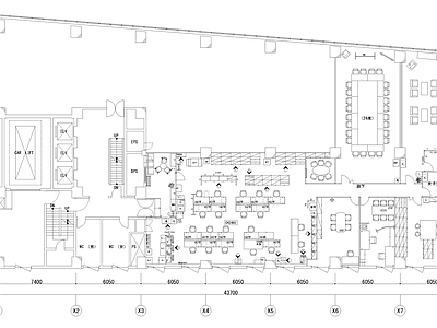 现代办公楼建筑 办公楼平面户型图 办公楼平面图 多层办公楼 高层办公楼 施工图