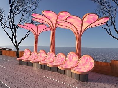 现代廊架 现代异形廊架 异形廊架 特色花架座凳 网红廊架花架 樱花廊架