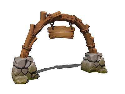 现代其他景观小品 乐园入口 入口拱门