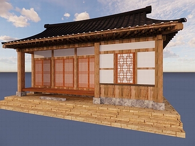 现代中式古建筑 中式风格古建筑 古建筑