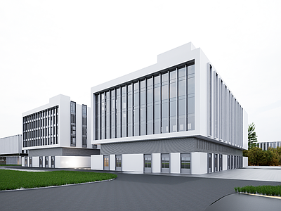 现代厂房 现代工业厂房 多层厂房 厂房建筑 工业上楼厂房 现代简约厂房