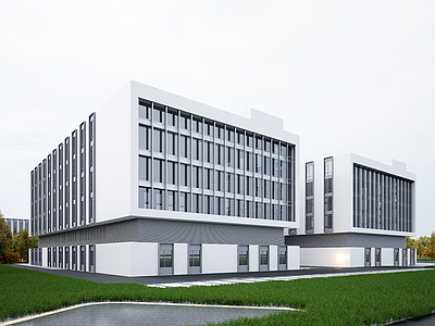 现代厂房 现代工业厂房 多层厂房 厂房建筑 工业上楼厂房 现代简约厂房