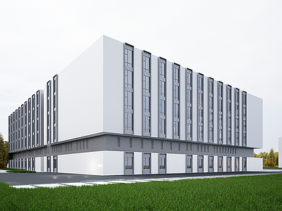 现代厂房 现代工业厂房 多层厂房 厂房建筑 工业上楼厂房 现代简约厂房