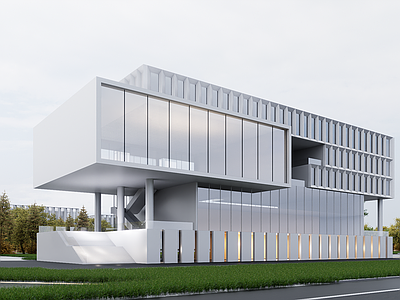 现代厂房 现代工业厂房 多层厂房 厂房建筑 工业上楼厂房 现代简约厂房