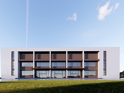 现代简约学校建筑 学校食堂 球馆 场馆