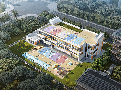 现代学校建筑 幼儿园建筑 学校建筑
