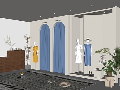 现代服装店 女装店 内衣店 试衣间