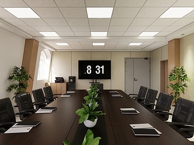 现代新中式会议桌 会议桌 会议室 洽谈室