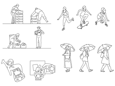 人物 综合人物图库 施工图